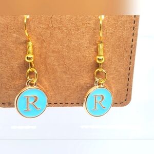 ‼️B2G1 R Initial Earrings, New